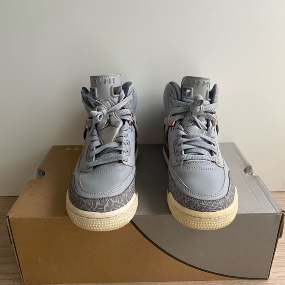 Nike Air Jordan 4 Spizike GG Wolf Grey Dark Bronze GS - Size 4 Y- 5.5 W - Picture 5 of 10